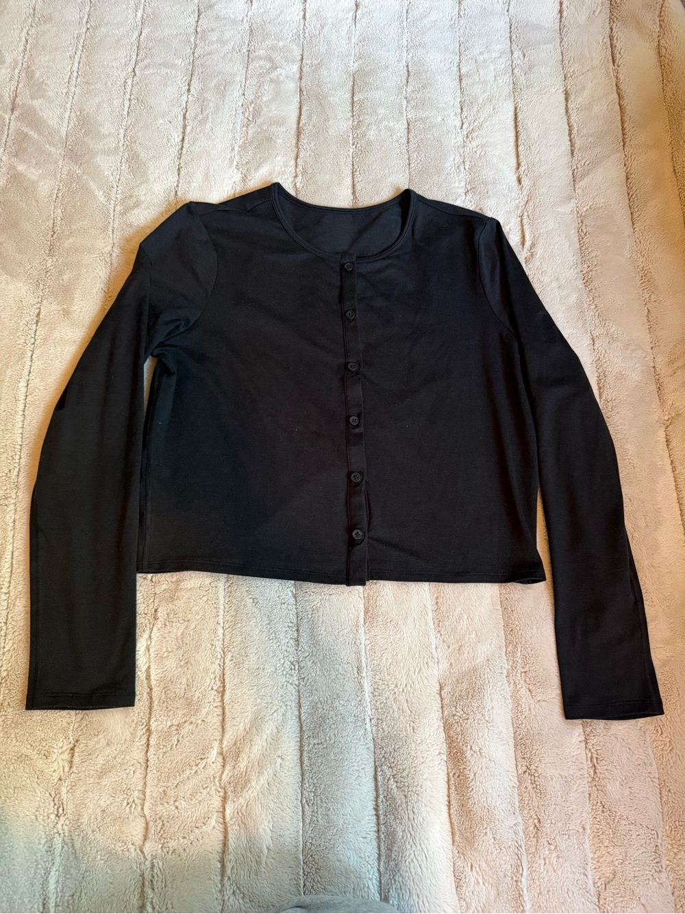 Vuori Halo Cardigan 2.0, Black Heather, Size Large